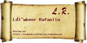 Löwbeer Rafaella névjegykártya